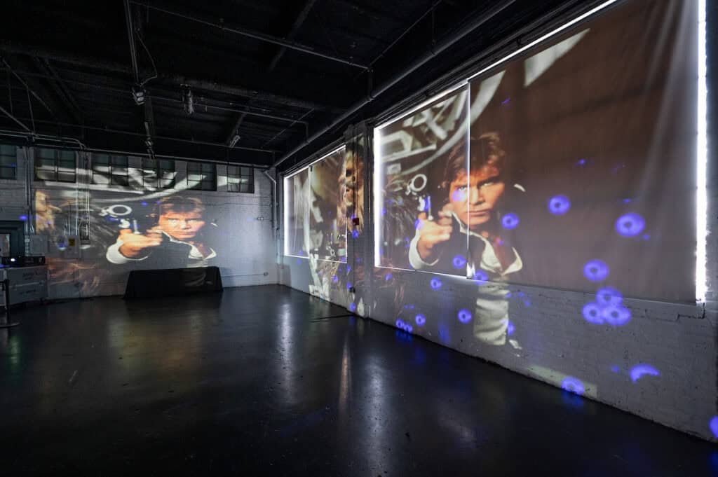 Interactive digital art display at Blank Space Events for Southern Glazers Distributing awards.
