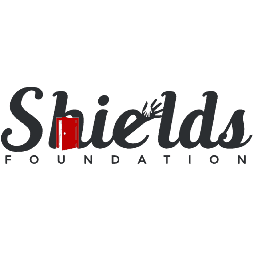 St. Fields Foundation logo with red book and black text for corporate events.